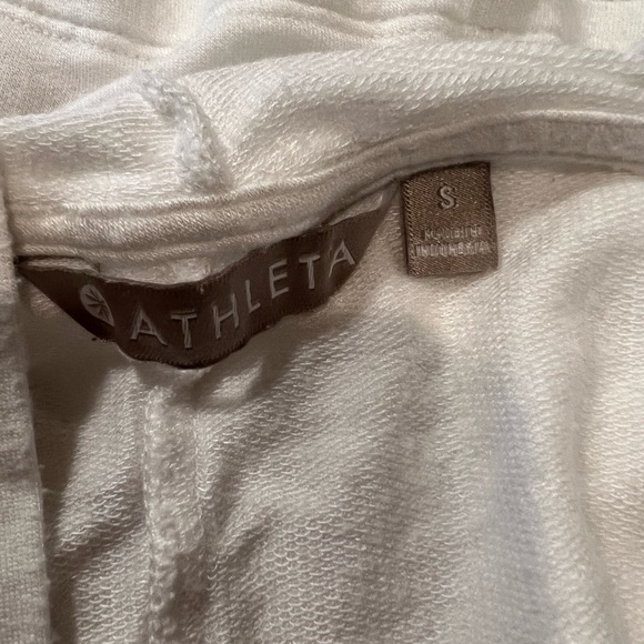 EUC Athleta Hooded Sweater White S - Picture 3 of 5